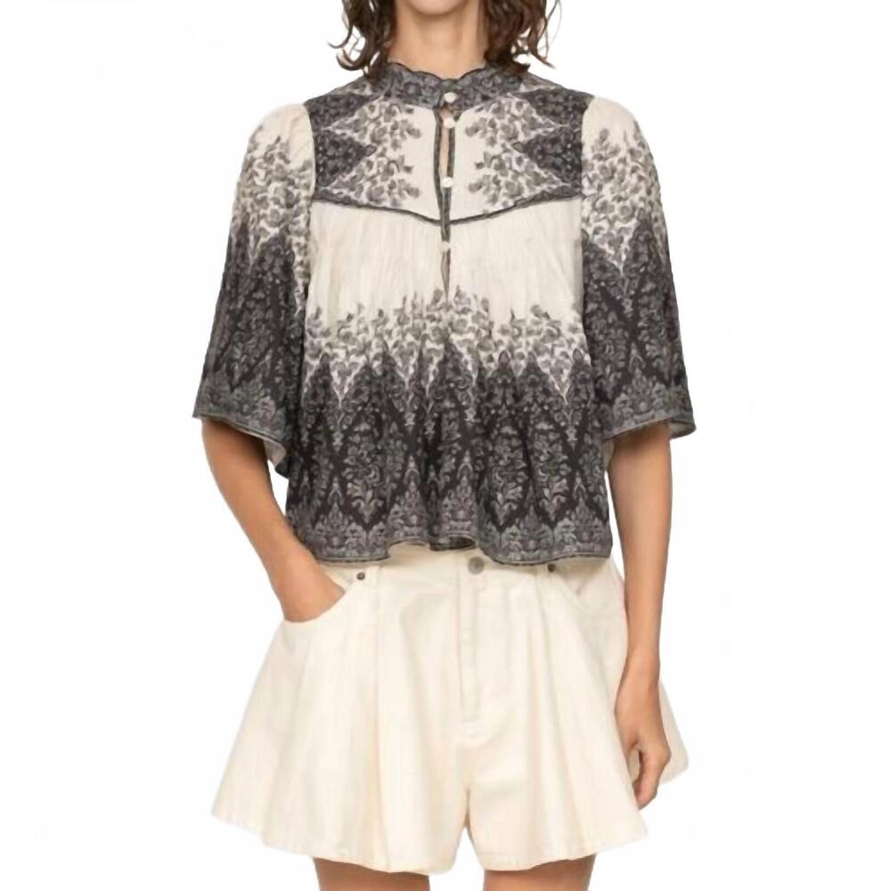 NEW SEA hedra print blouse in multi